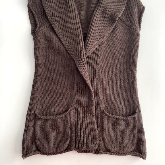Vintage Old Navy Y2K Lambswool Blend Open Front Sleeveless Cardigan Size M - Picture 5 of 15
